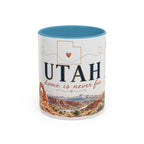 Utah Home State Mug | Moving Away Gift | Long Distance Friendship Coffee Cup | 11oz 15oz Accent Mug