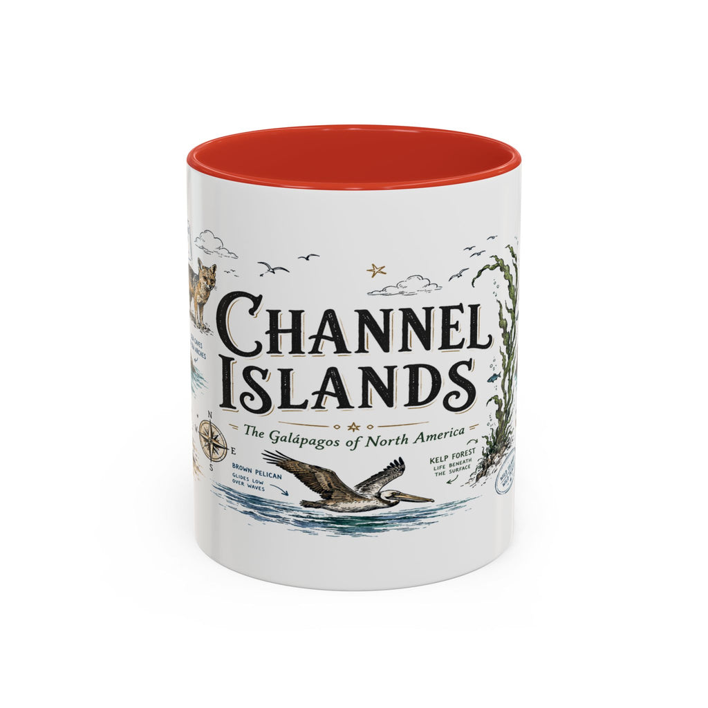 Channel Islands National Park Coffee Mug | California Island Wildlife Marine Gift | Accent Color Ceramic 11oz 15oz