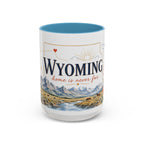 Wyoming Home State Mug | Moving Away Gift | Long Distance Friendship Coffee Cup | 11oz 15oz Accent Mug