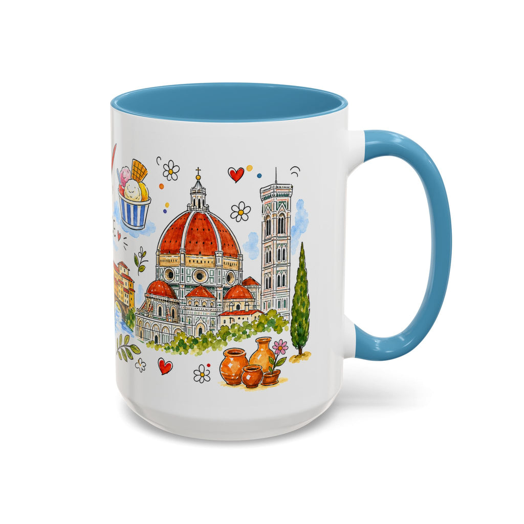 Florence Travel Mug | European City Souvenir Accent Coffee Mug | 11oz 15oz Ceramic Cup