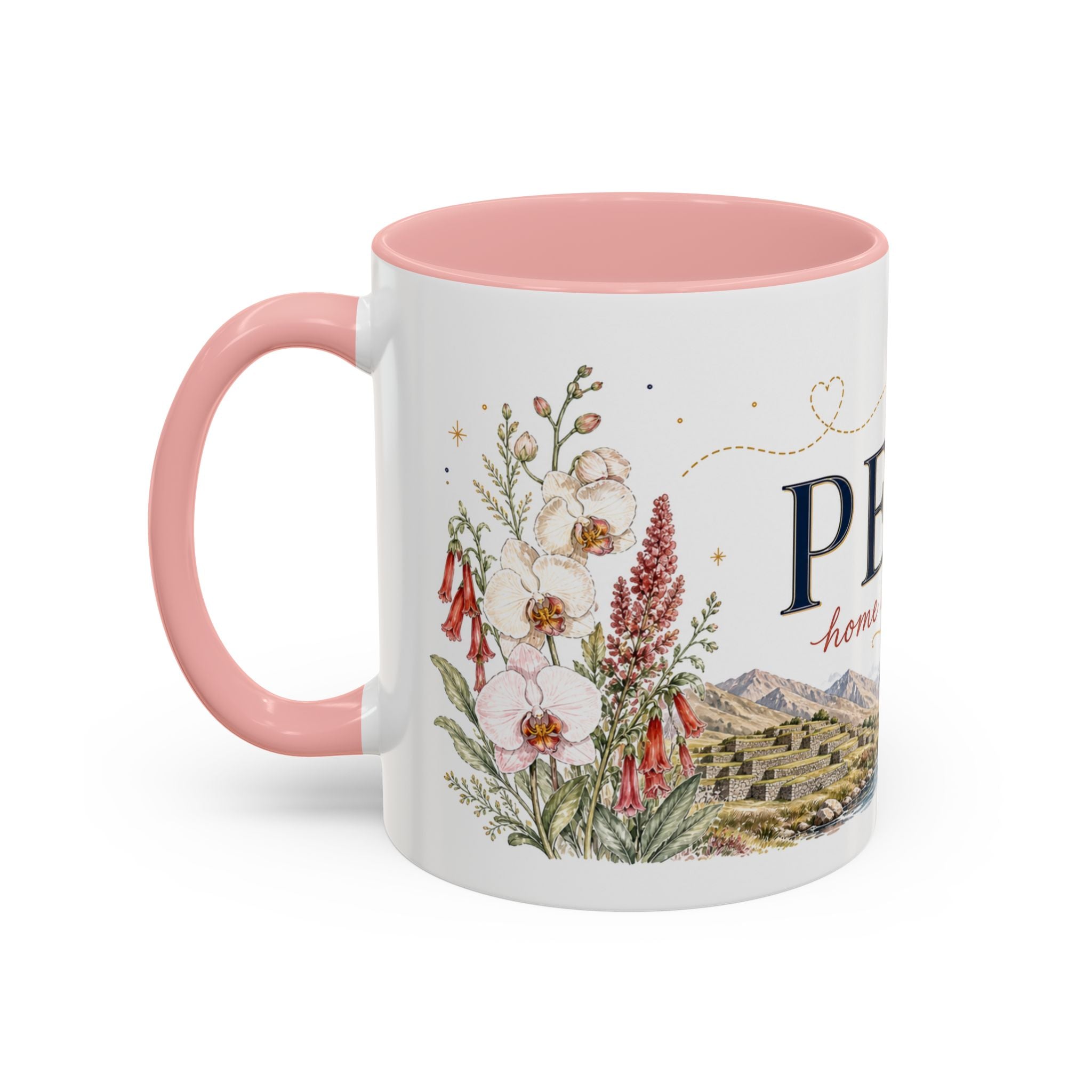 Peru Home Country Mug | Moving Away Gift | Long Distance Friendship | 11 oz 15 oz Accent Mug