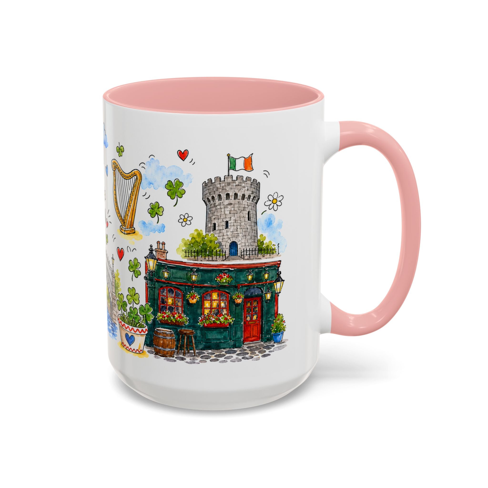 Dublin Travel Mug | European City Souvenir Accent Coffee Mug | 11oz 15oz Ceramic Cup