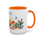 Scorpio Zodiac Coffee Mug | Scorpion and Desert Design | Astrology Birthday Gift | 11 oz 15 oz Ceramic Accent Mug