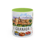 Granada Illustrated Travel Mug | City Souvenir Accent Coffee Mug | 11oz 15oz Ceramic Cup