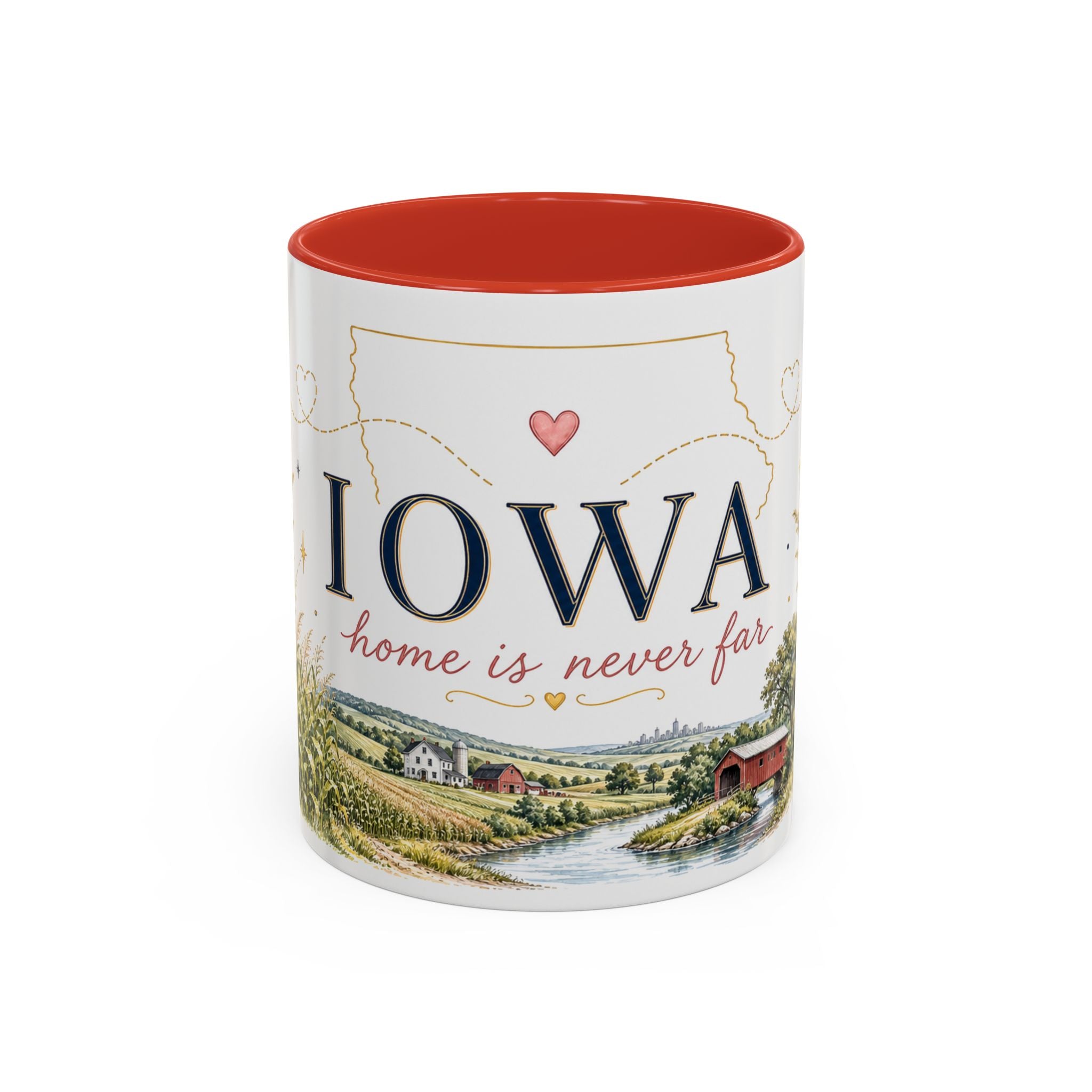 Iowa State Mug | Home is Never Far Accent Mug (11oz or 15oz)