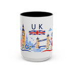 United Kingdom Coffee Mug | Travel Souvenir Accent Mug | Country Gift Ceramic Cup 11oz 15oz