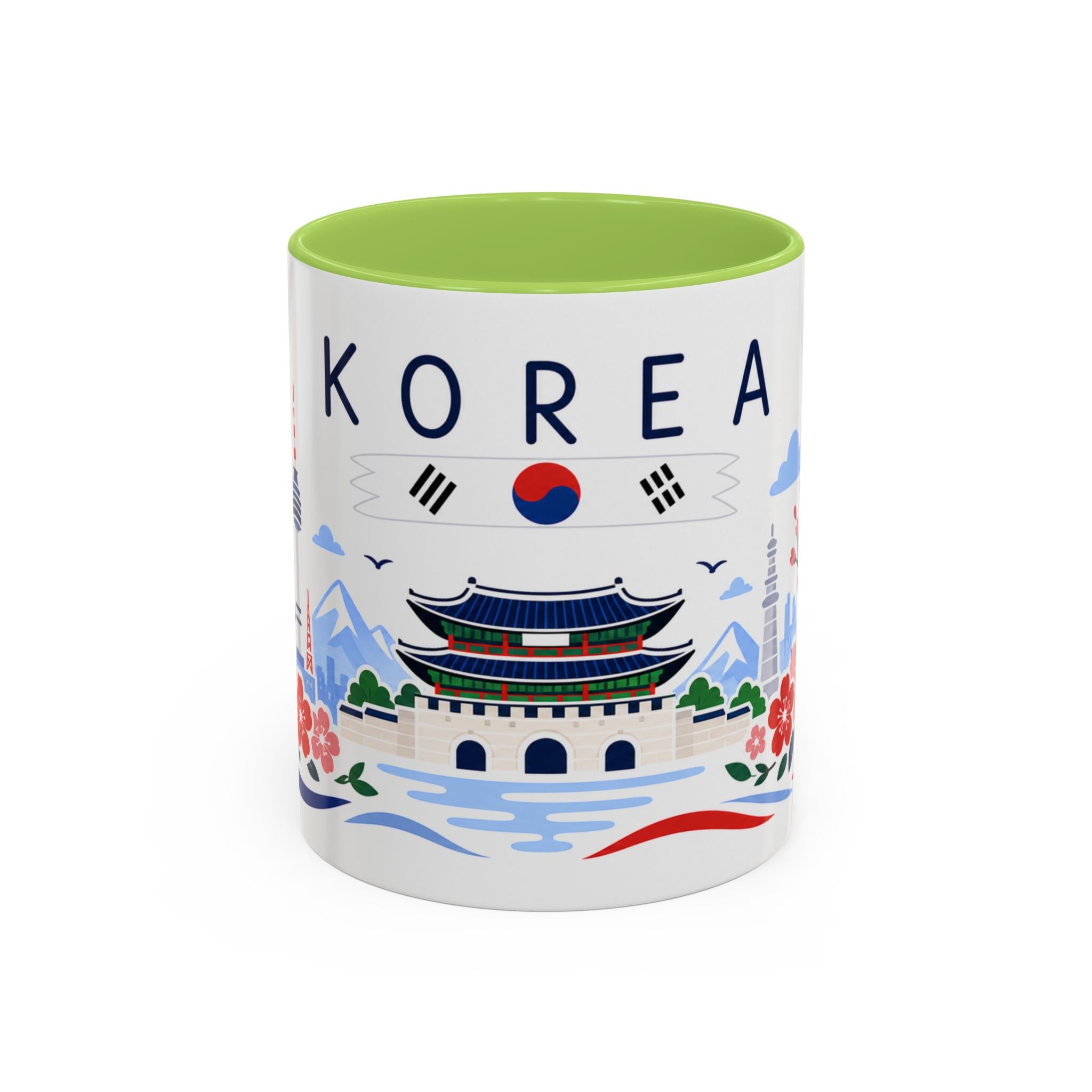 South Korea Coffee Mug | Travel Souvenir Accent Mug | Country Gift Ceramic Cup 11oz 15oz