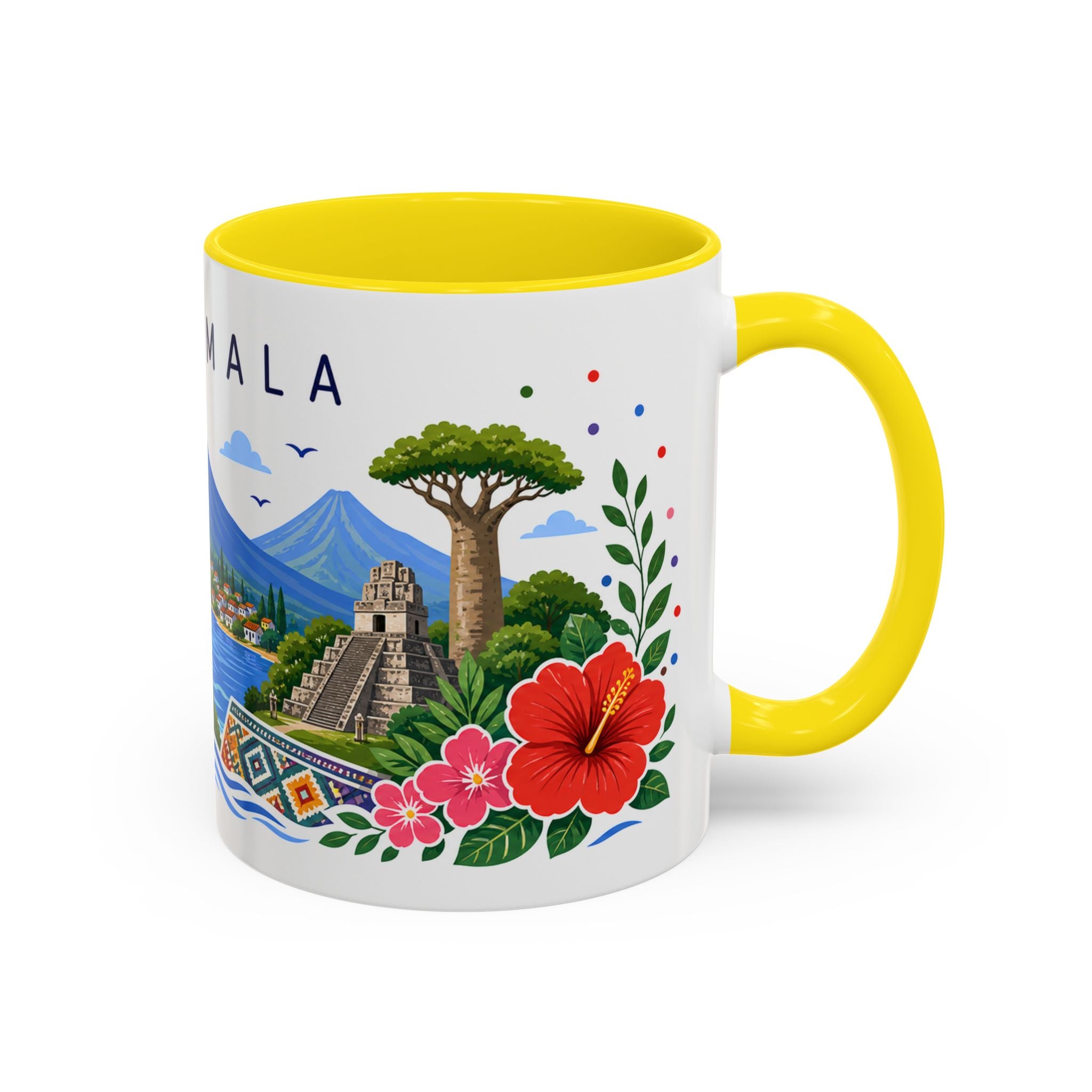 Guatemala Coffee Mug | Travel Souvenir Accent Mug | Place Gift Ceramic Cup 11oz 15oz