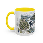 Rhine Valley Mug, Germany Travel Souvenir, Bucket List Gift, Accent Ceramic Coffee Mug 11oz 15oz