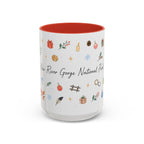 New River Gorge National Park Christmas Mug | Watercolor Travel Souvenir | Holiday Gift | Accent Ceramic Coffee Cup 11oz 15oz