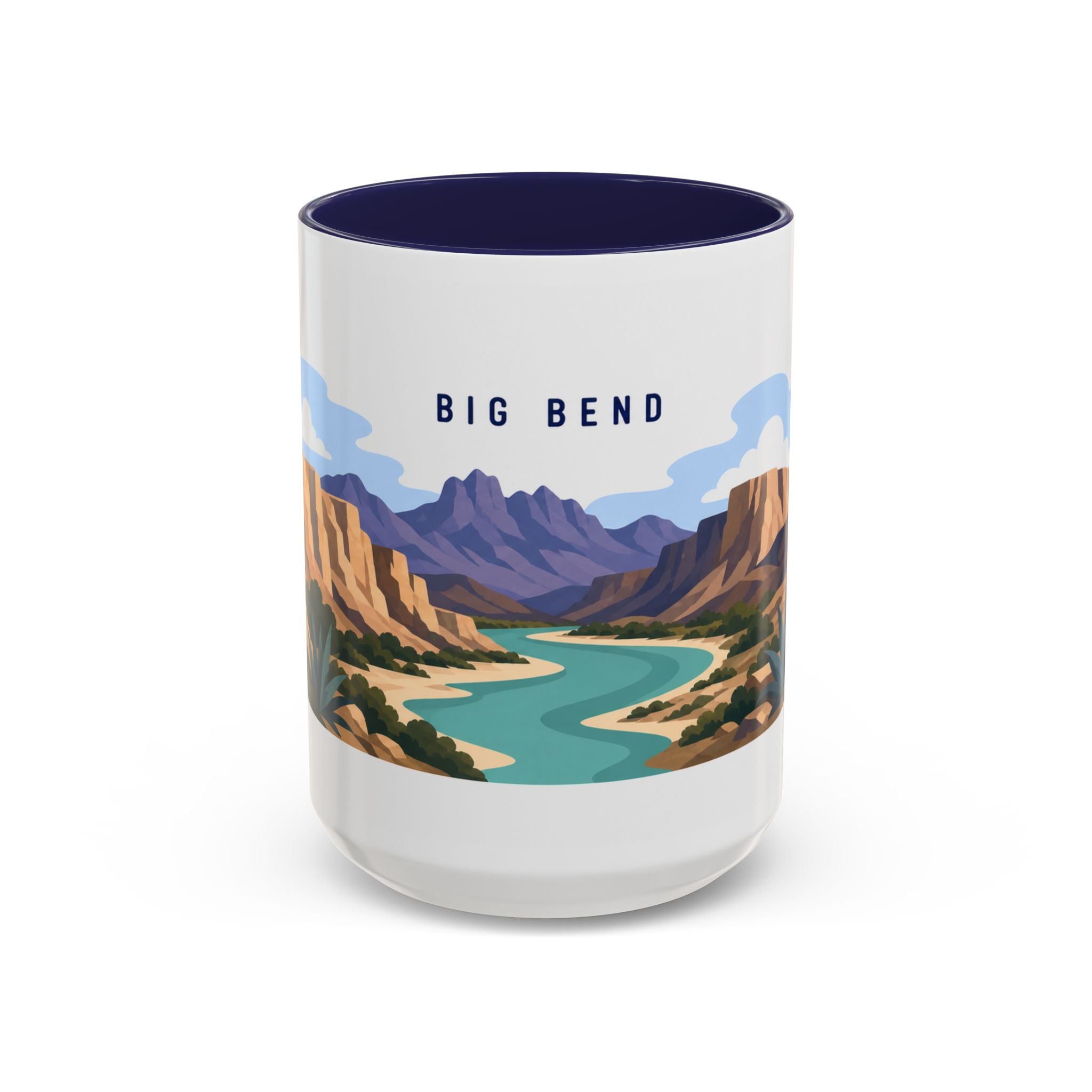 Big Bend National Park Coffee Mug | Solid Color Block Park Souvenir | 11oz 15oz Accent Mug