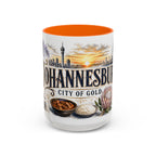 Johannesburg Coffee Mug | South Africa Travel Souvenir | Vintage Illustrated City Gift | 11 oz 15 oz Accent Mug