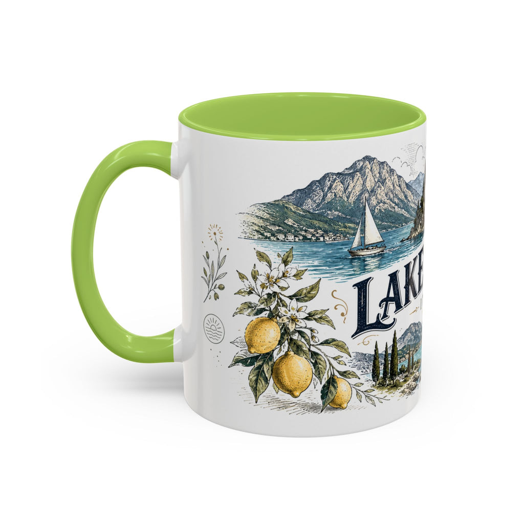 Lake Garda Mug, Italy Travel Souvenir, Bucket List Gift, Accent Ceramic Coffee Mug 11oz 15oz