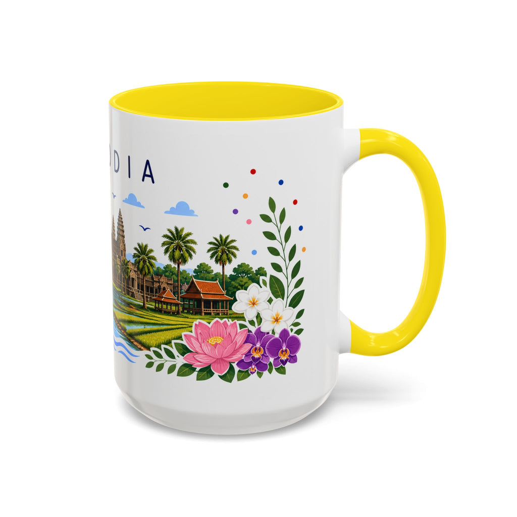 Cambodia Coffee Mug | Travel Souvenir Accent Mug | Place Gift Ceramic Cup 11oz 15oz