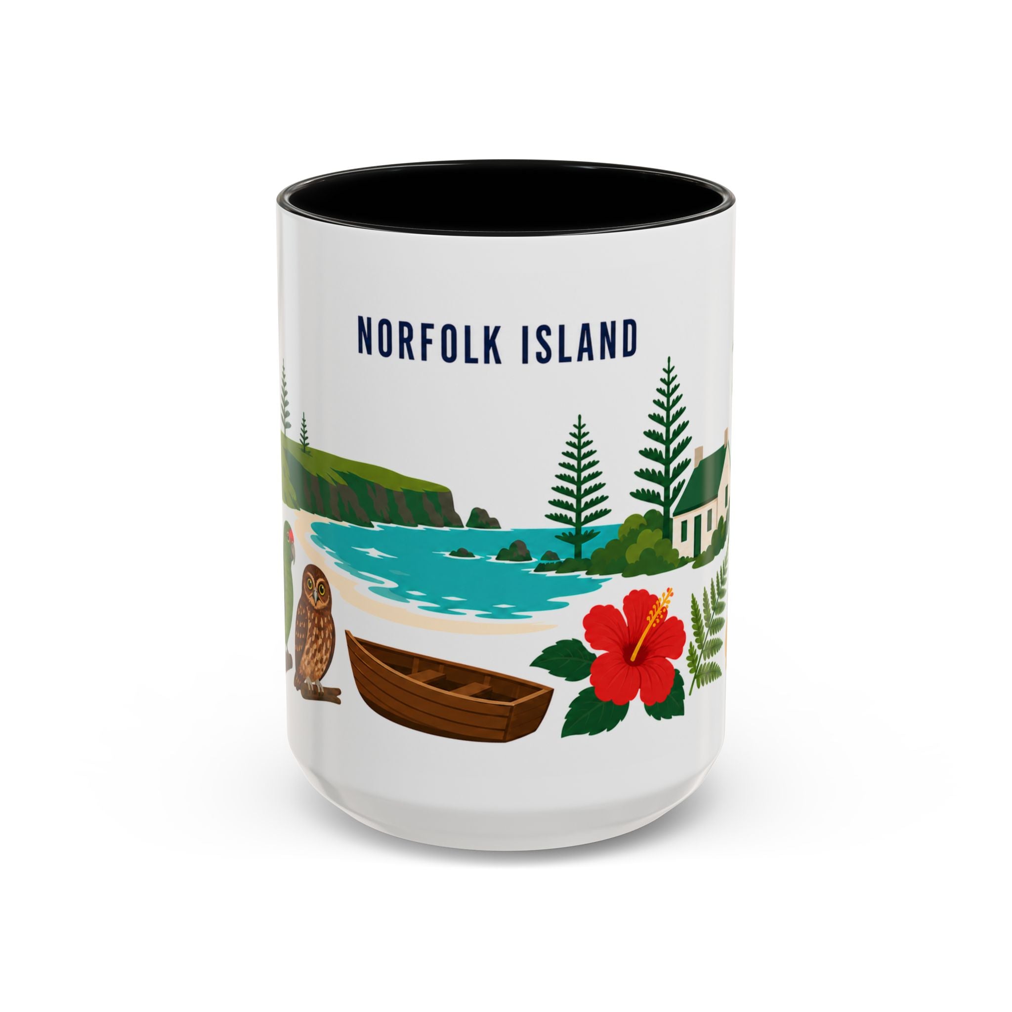 Norfolk Island Coffee Mug | Travel Souvenir Accent Mug | Country Gift Ceramic Cup 11oz 15oz