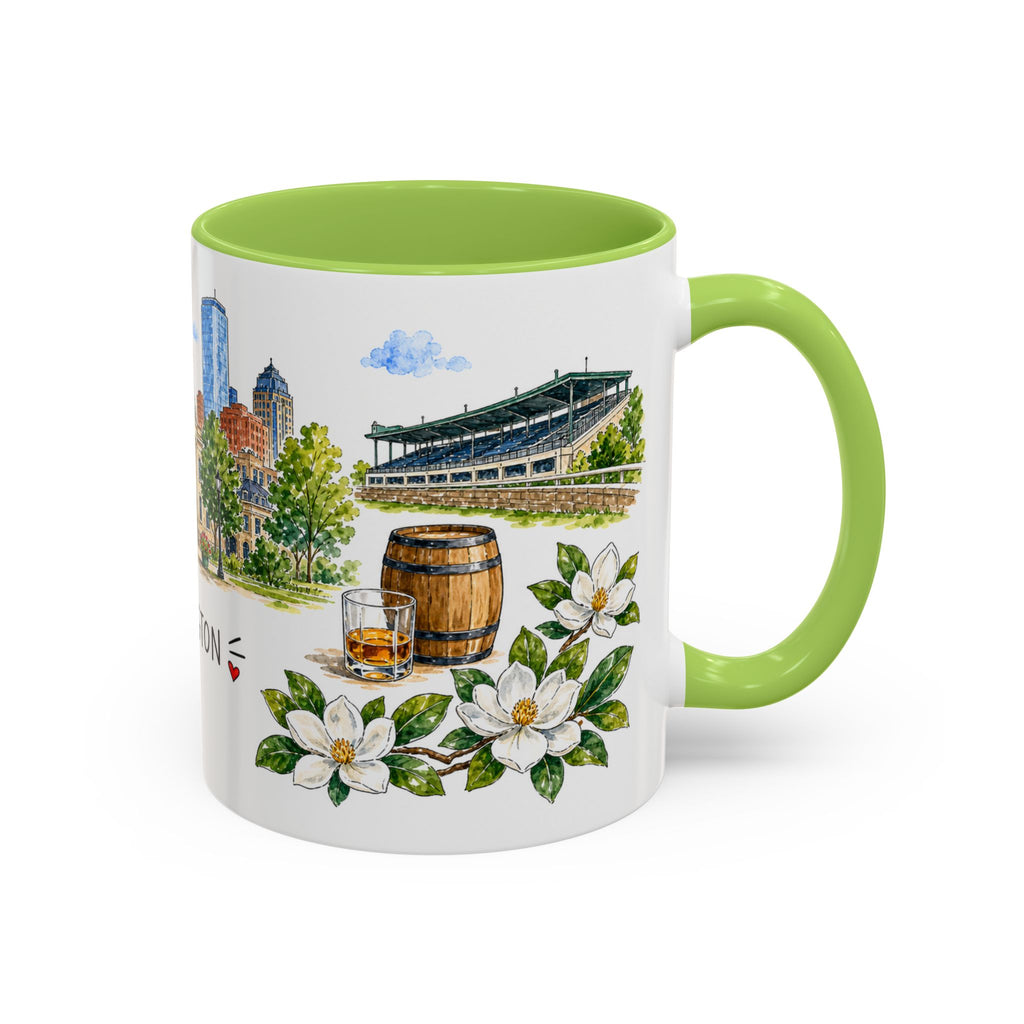 Lexington Illustrated Travel Mug | City Souvenir Accent Coffee Mug | 11oz 15oz Ceramic Cup