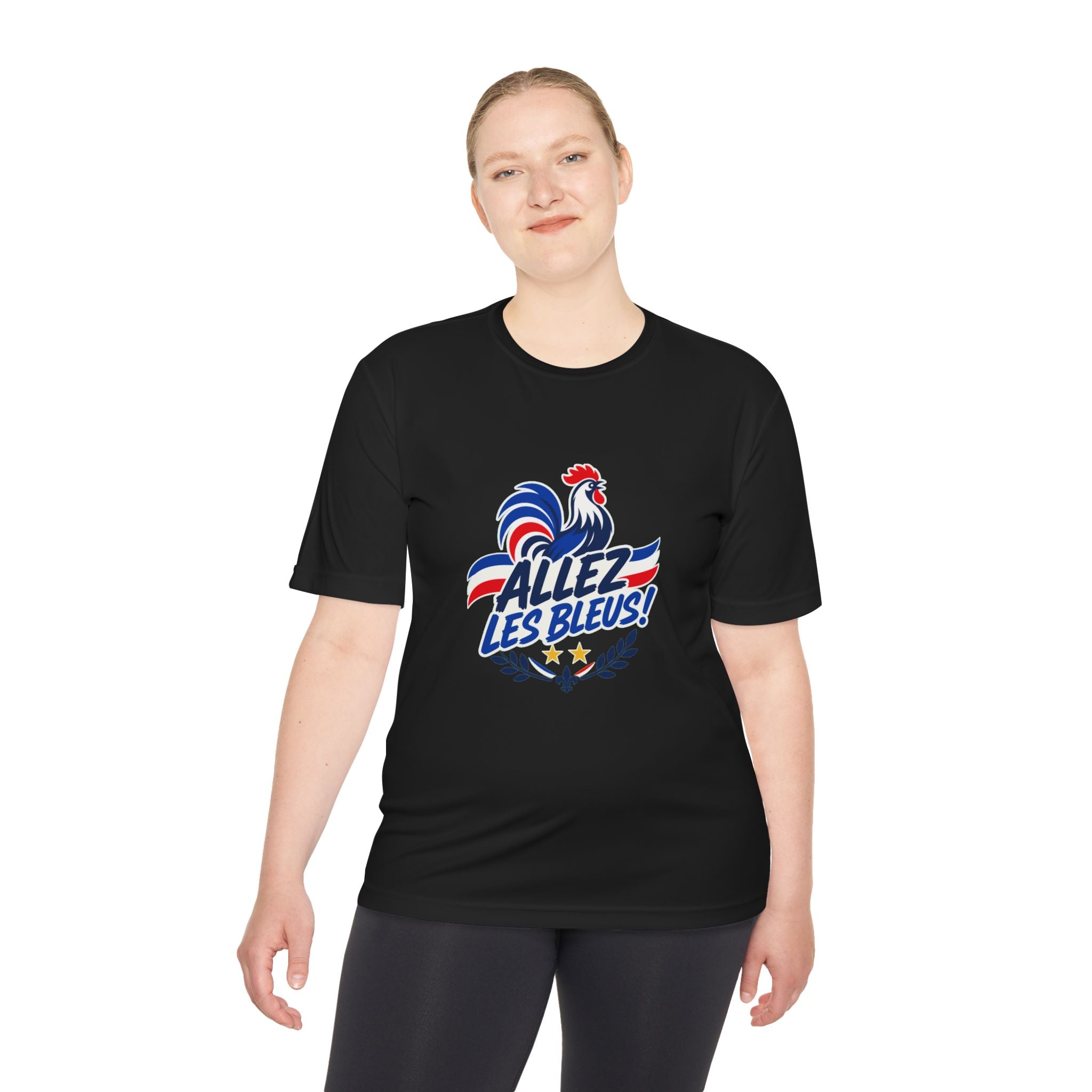 France Soccer T Shirt, Allez Les Bleus Tee, World Football Fan Shirt, Moisture Wicking Sport Tee