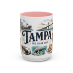 Tampa Coffee Mug | United States Travel Souvenir | Vintage Illustrated City Gift | 11 oz 15 oz Accent Mug