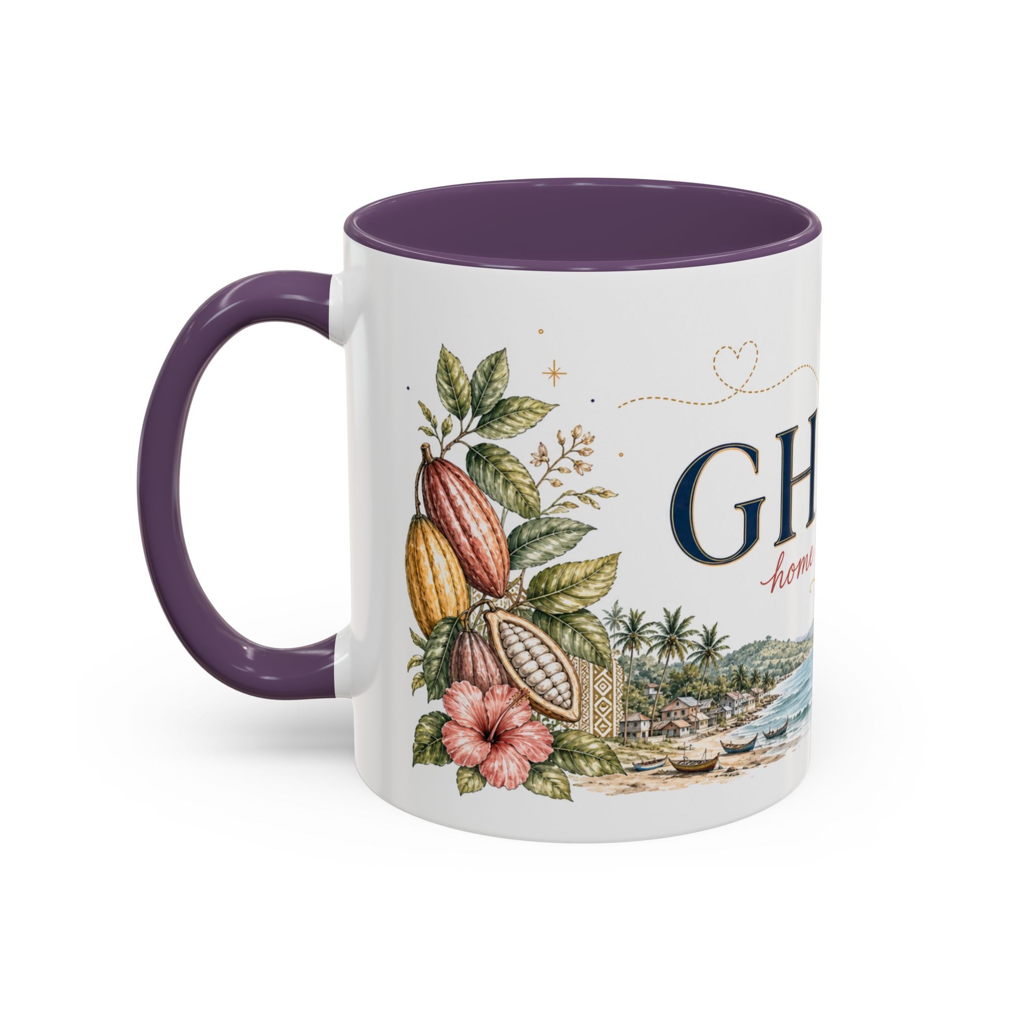 Ghana Home Country Mug | Moving Away Gift | Long Distance Friendship | 11 oz 15 oz Accent Mug