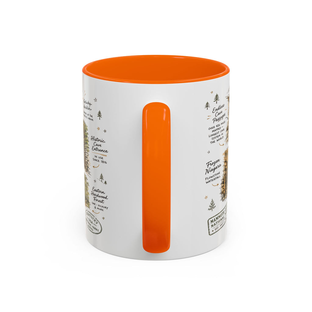 Mammoth Cave National Park Coffee Mug | Kentucky Cave Exploration Hiking Gift | Accent Color Ceramic 11oz 15oz