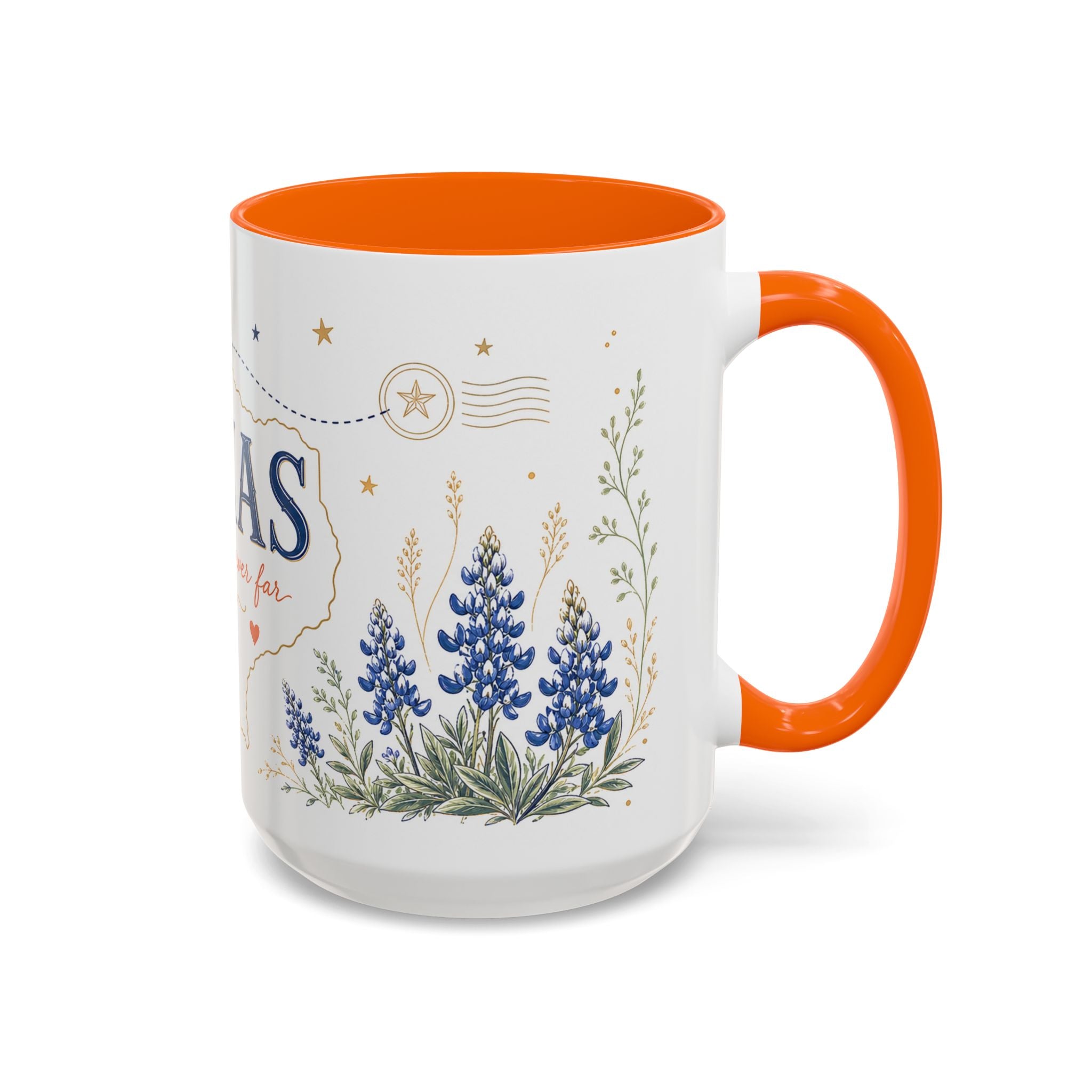 Texas State Map Mug | Bluebonnet Botanical Design, Home Reminder Coffee Cup