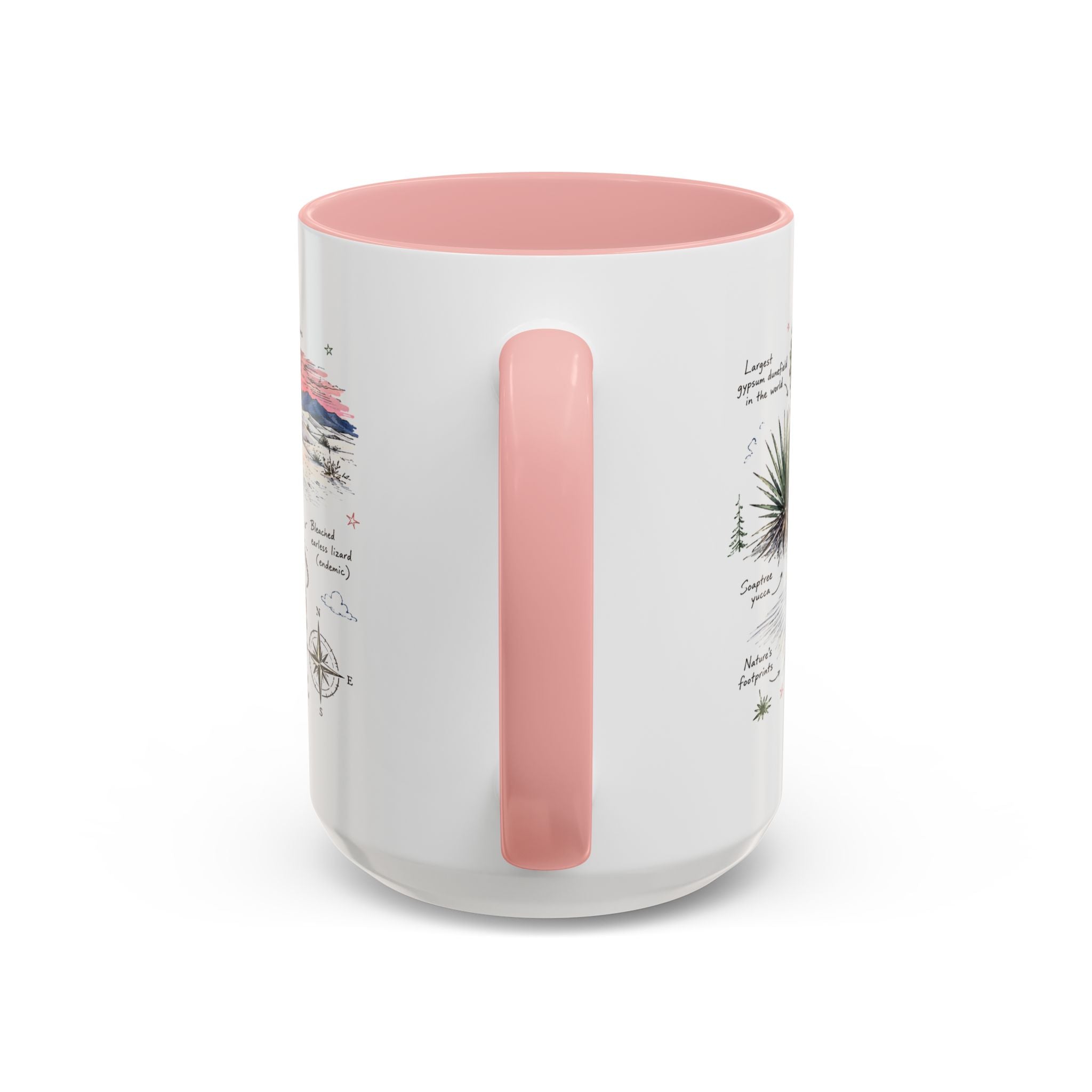 White Sands National Park Coffee Mug | New Mexico Desert Sand Dunes Gift | Accent Color Ceramic 11oz 15oz
