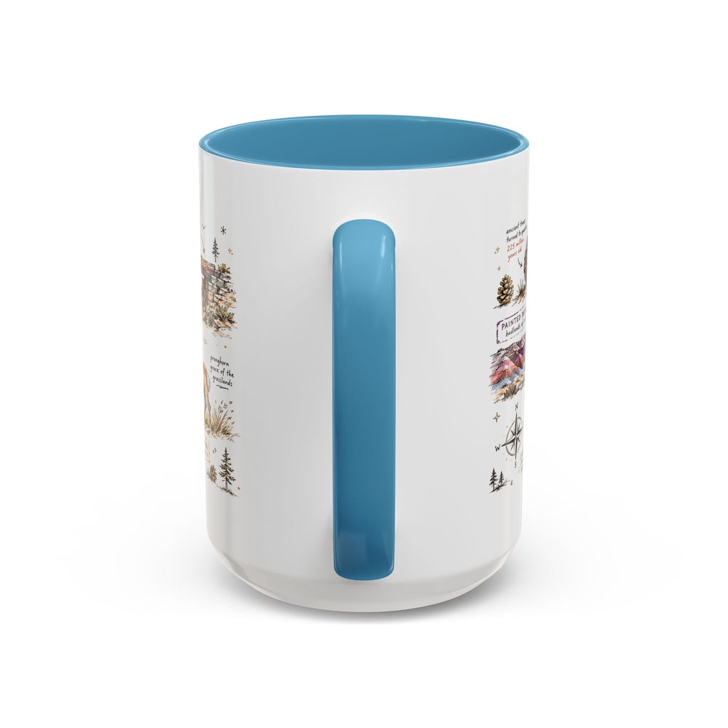 Petrified Forest National Park Coffee Mug | Arizona Painted Desert Fossil Gift | Accent Color Ceramic 11oz 15oz