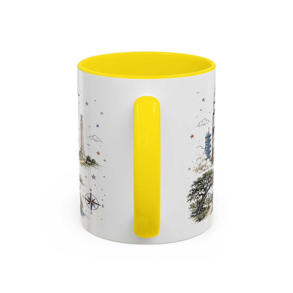 Houston Coffee Mug | Texas Souvenir City Gift | Accent Color Ceramic 11oz 15oz