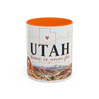 Utah Home State Mug | Moving Away Gift | Long Distance Friendship Coffee Cup | 11oz 15oz Accent Mug
