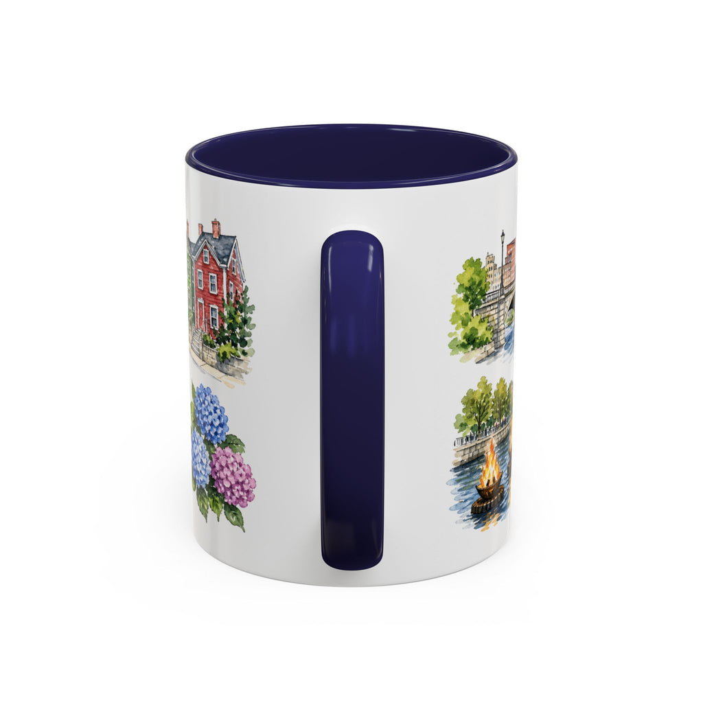 Providence Illustrated Travel Mug | City Souvenir Accent Coffee Mug | 11oz 15oz Ceramic Cup