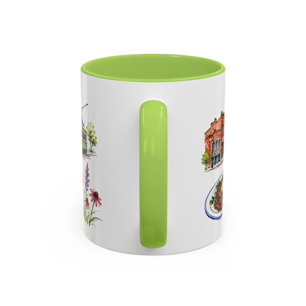 Omaha Illustrated Travel Mug | City Souvenir Accent Coffee Mug | 11oz 15oz Ceramic Cup