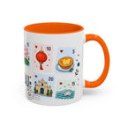 Macau Coffee Mug | Postage Stamp Collage Mug | Travel Souvenir Accent Cup 11oz 15oz