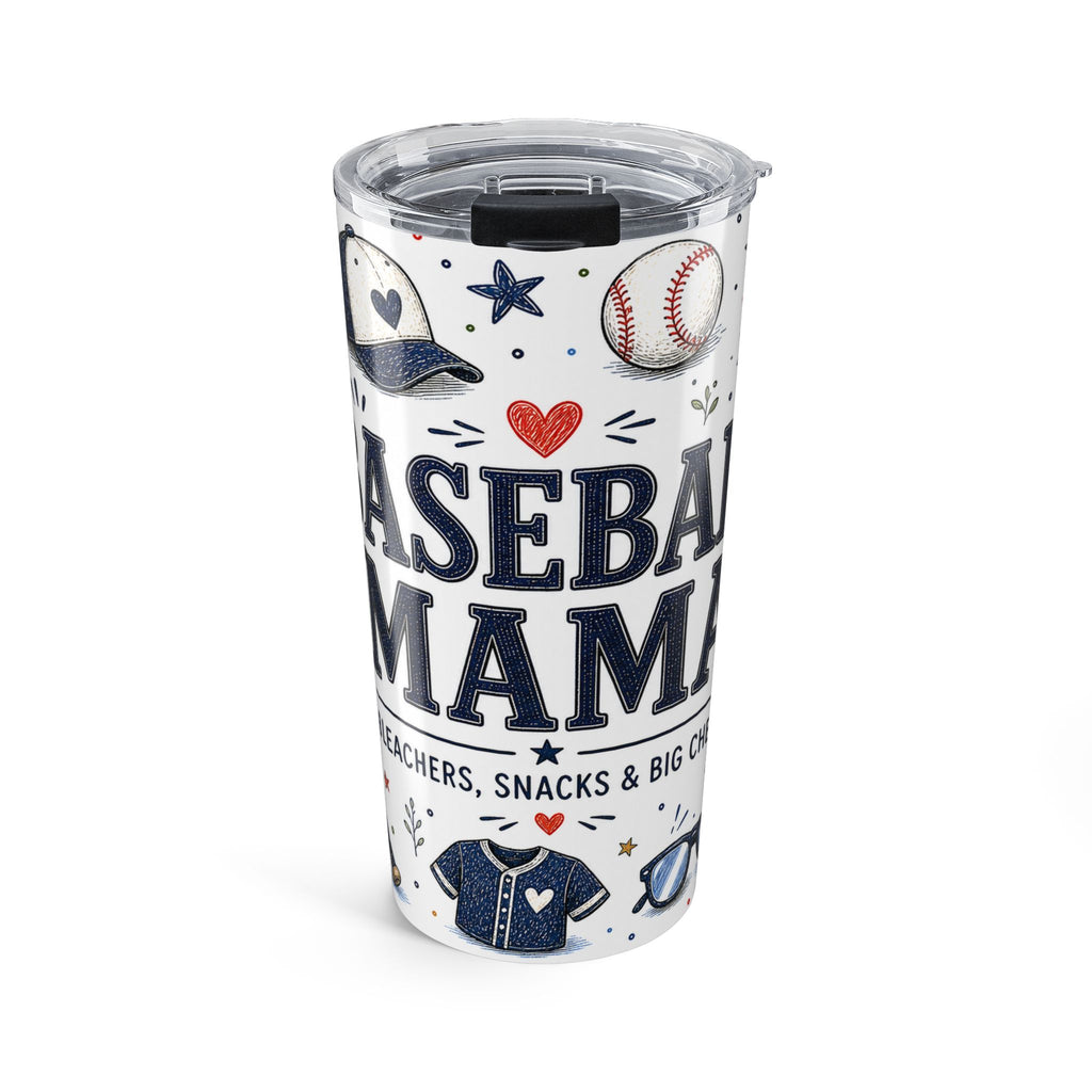 Baseball Mama 20oz Tumbler | Baseball Mom Gift | Insulated Stainless Steel Travel Cup