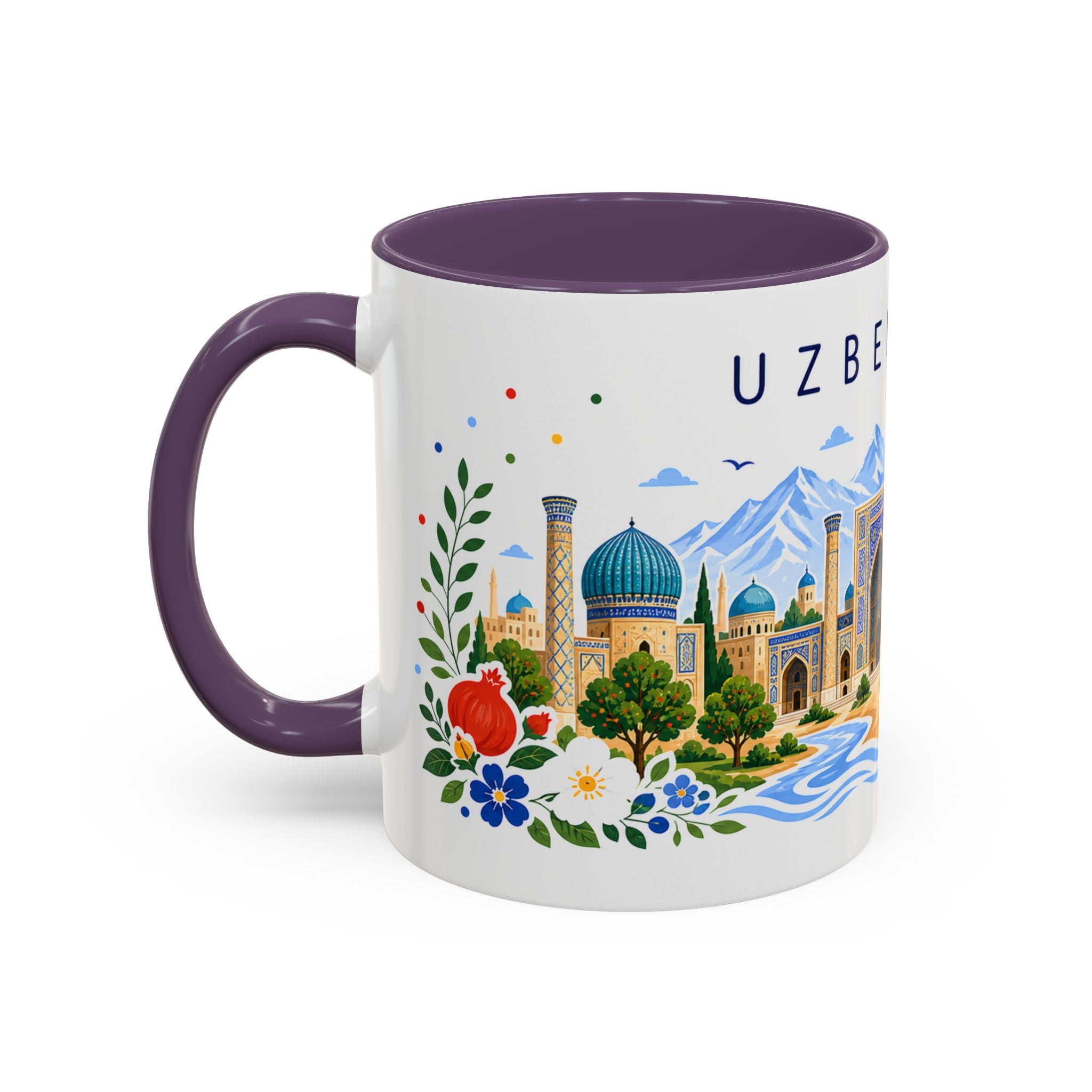 Uzbekistan Coffee Mug | Travel Souvenir Accent Mug | Place Gift Ceramic Cup 11oz 15oz