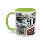 Dublin Coffee Mug | Ireland Travel Souvenir | Vintage Illustrated City Gift | 11 oz 15 oz Accent Mug