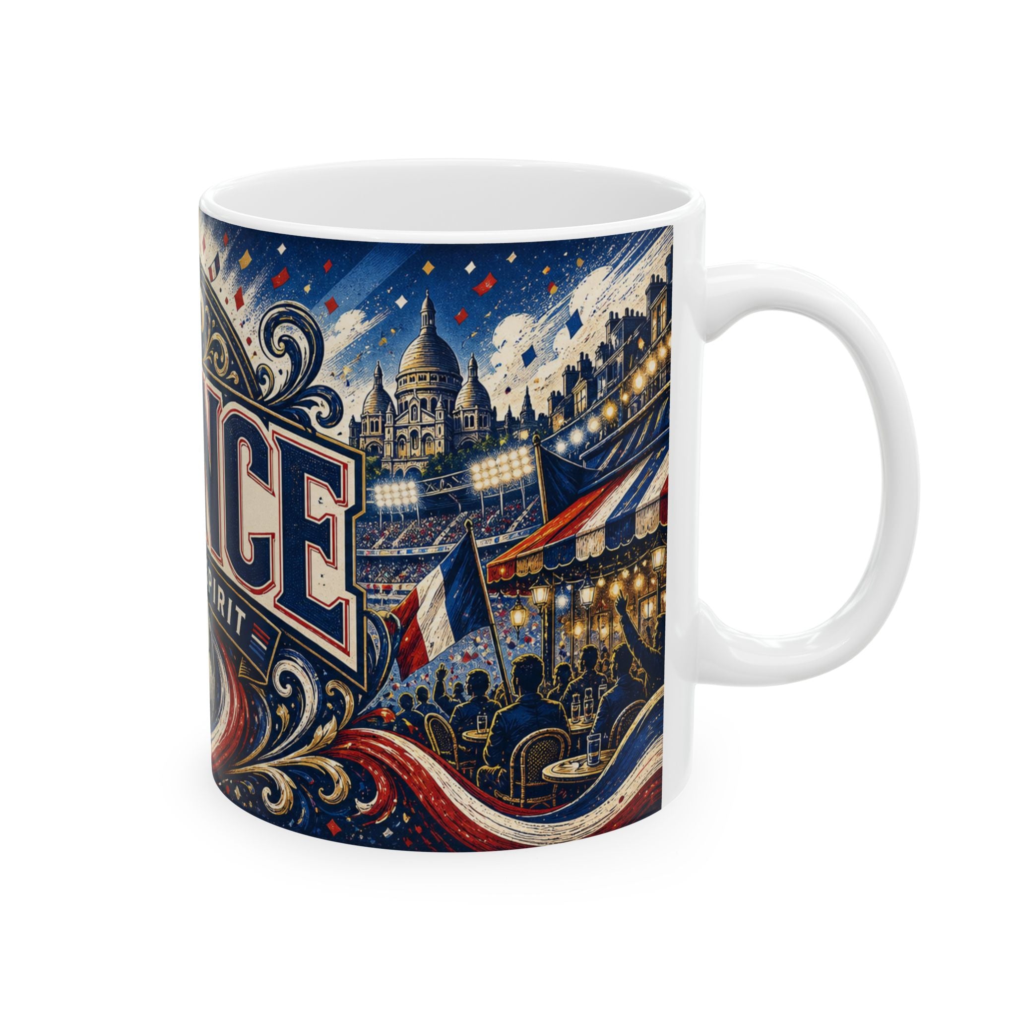 France Soccer Spirit Coffee Mug | Soccer Fan Gift | Ceramic 11oz 15oz Match Day Cup