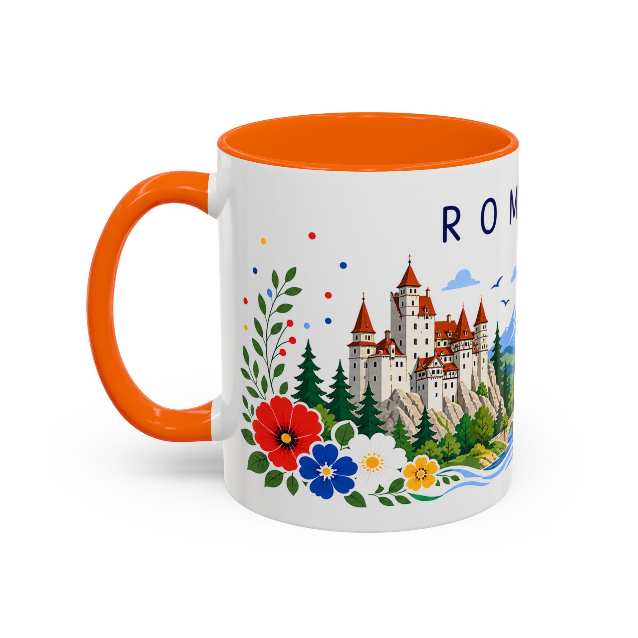 Romania Coffee Mug | Travel Souvenir Accent Mug | Place Gift Ceramic Cup 11oz 15oz
