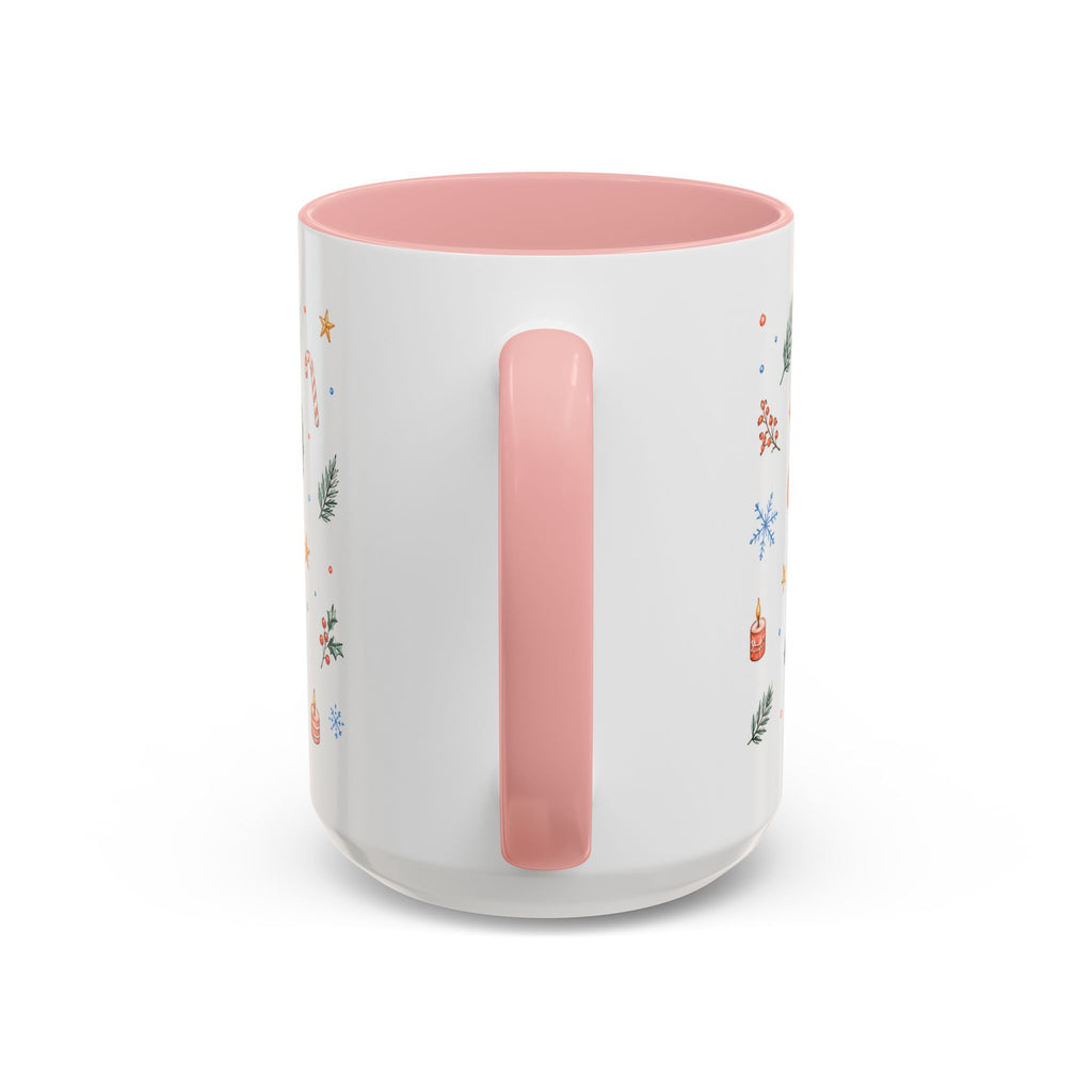 Christmas Mug | Watercolor Tree Gifts Wreath Holiday Cup | Accent Coffee Mug 11oz 15oz