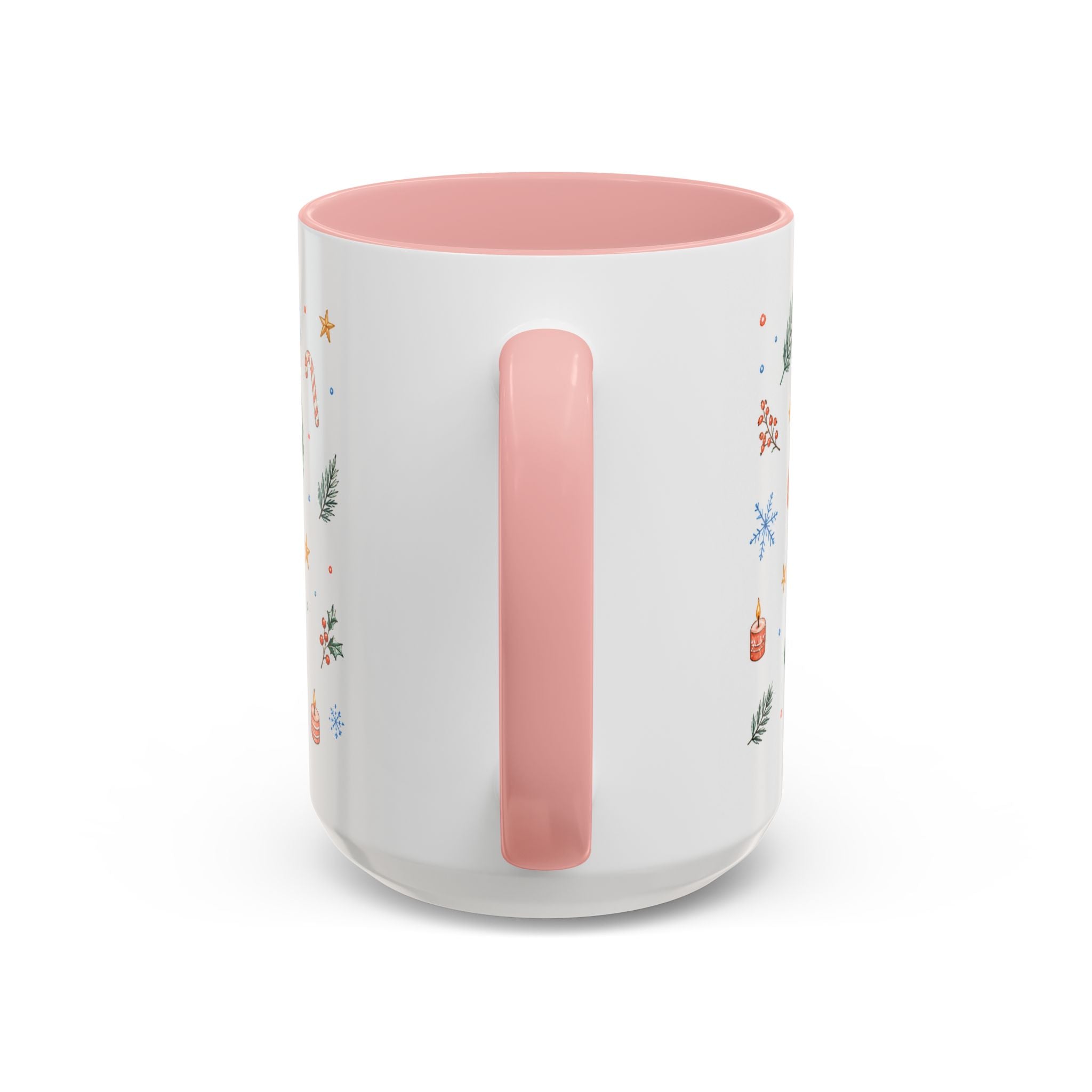 Christmas Mug | Watercolor Tree Gifts Wreath Holiday Cup | Accent Coffee Mug 11oz 15oz
