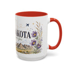 South Dakota State Map Mug | Botanical Accents, Homesick Gift (11oz or 15oz)