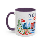 Denmark Coffee Mug | Travel Souvenir Accent Mug | Country Gift Ceramic Cup 11oz 15oz