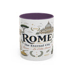 Rome Coffee Mug | Italy Souvenir Travel Gift | Accent Color Ceramic 11oz 15oz