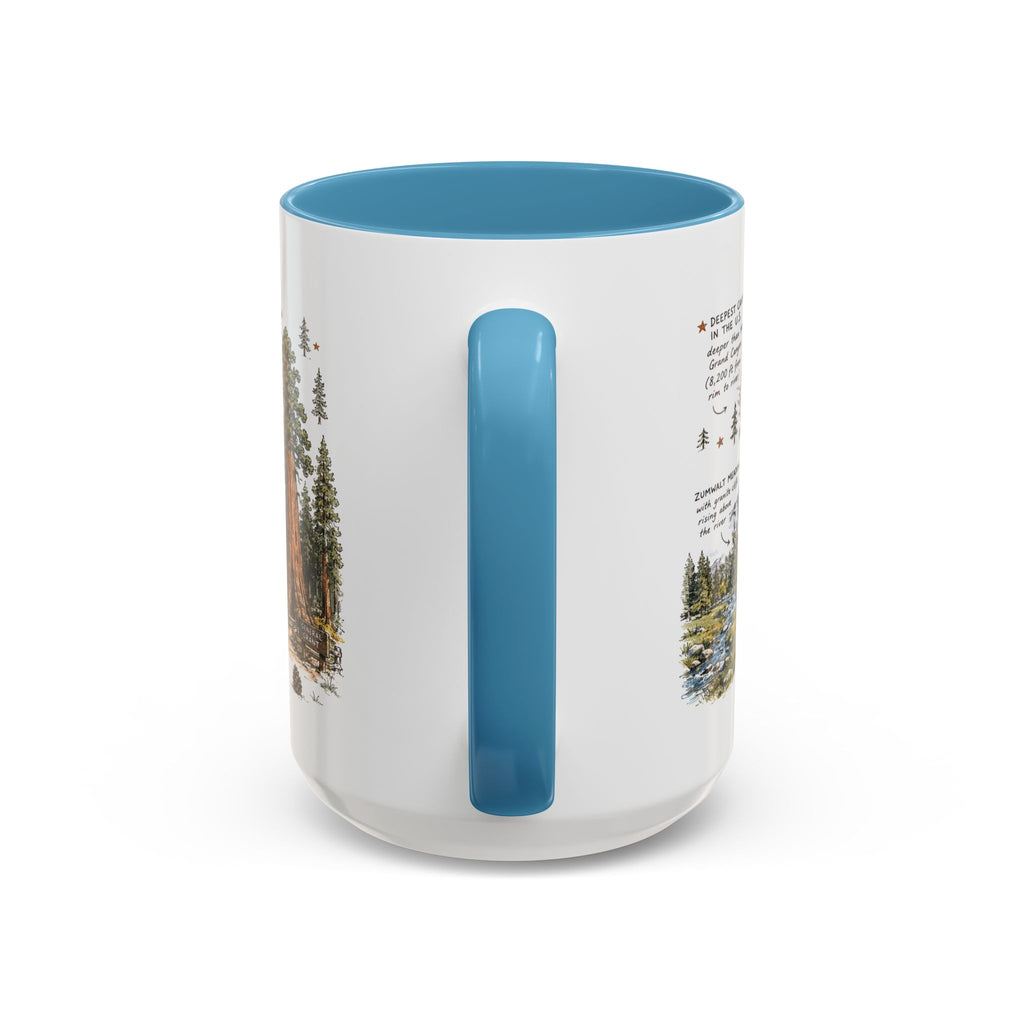 Kings Canyon National Park Coffee Mug | California Sierra Nevada Sequoia Gift | Accent Color Ceramic 11oz 15oz