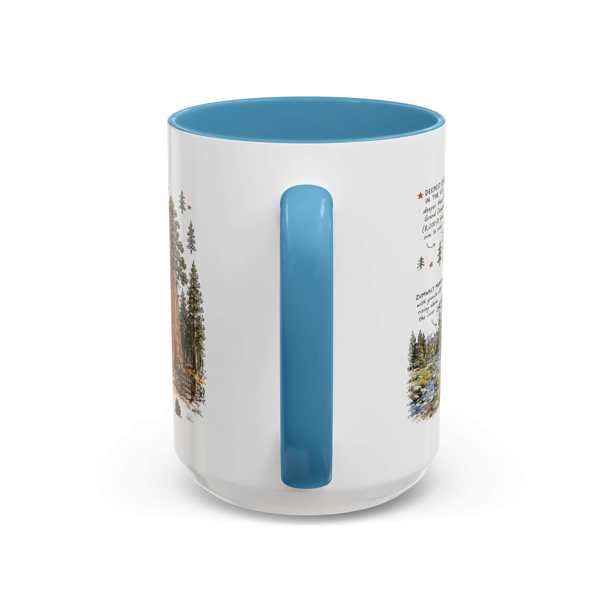 Kings Canyon National Park Coffee Mug | California Sierra Nevada Sequoia Gift | Accent Color Ceramic 11oz 15oz