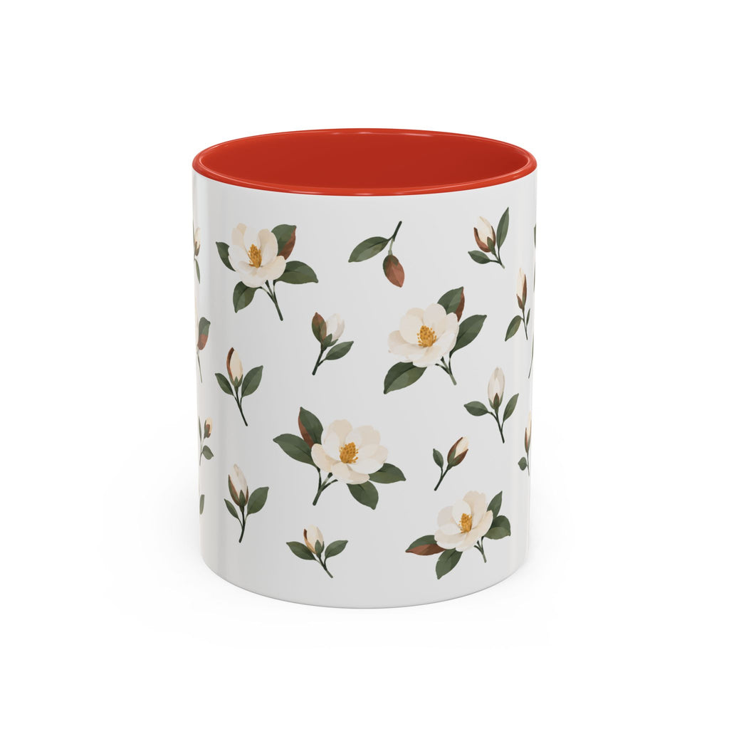 Louisiana Magnolia Mug, State Flower Floral Coffee Cup, 11oz Botanical Gift
