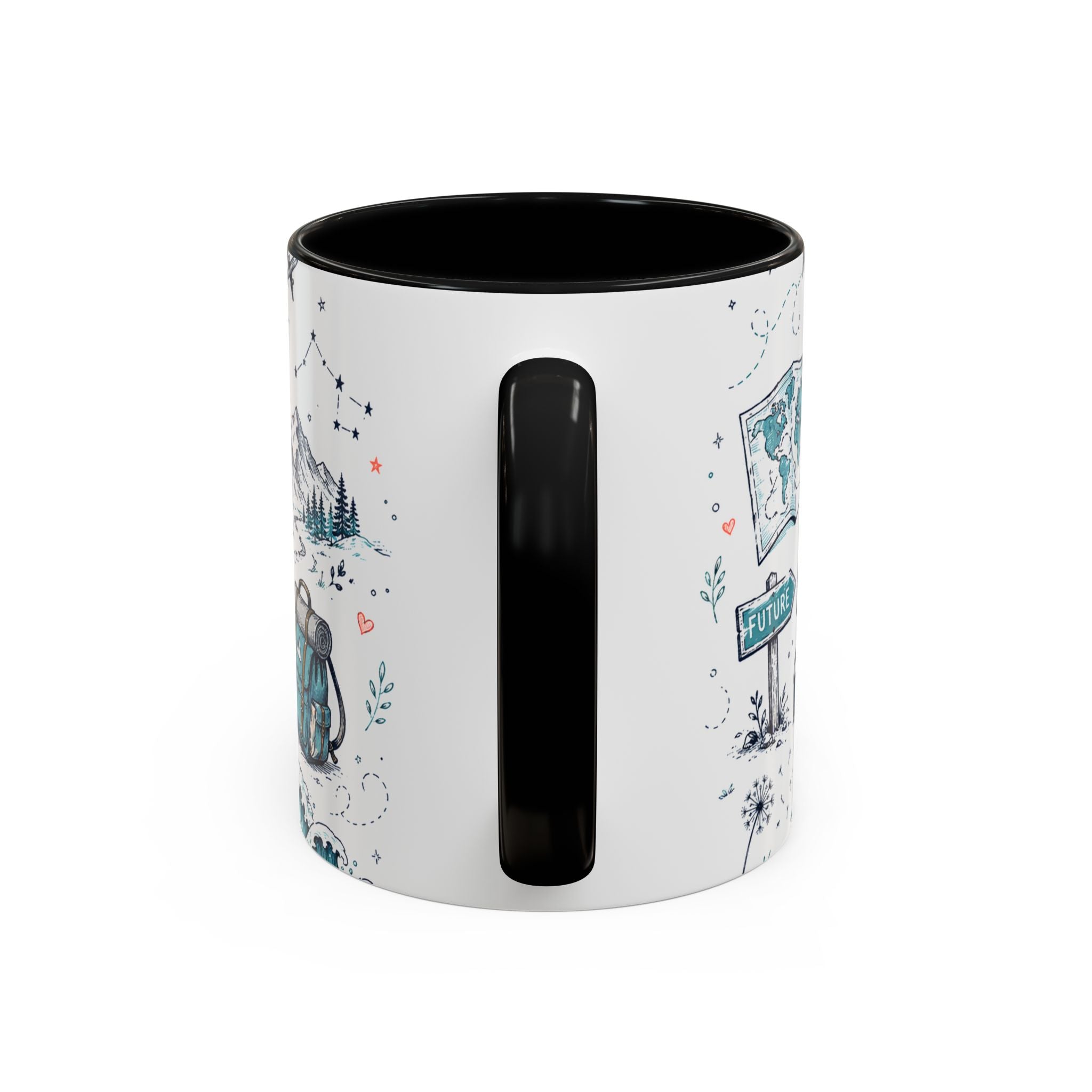 Adventure Awaits Coffee Mug | Class of 2026 Graduation Gift | Accent Color Ceramic 11oz 15oz