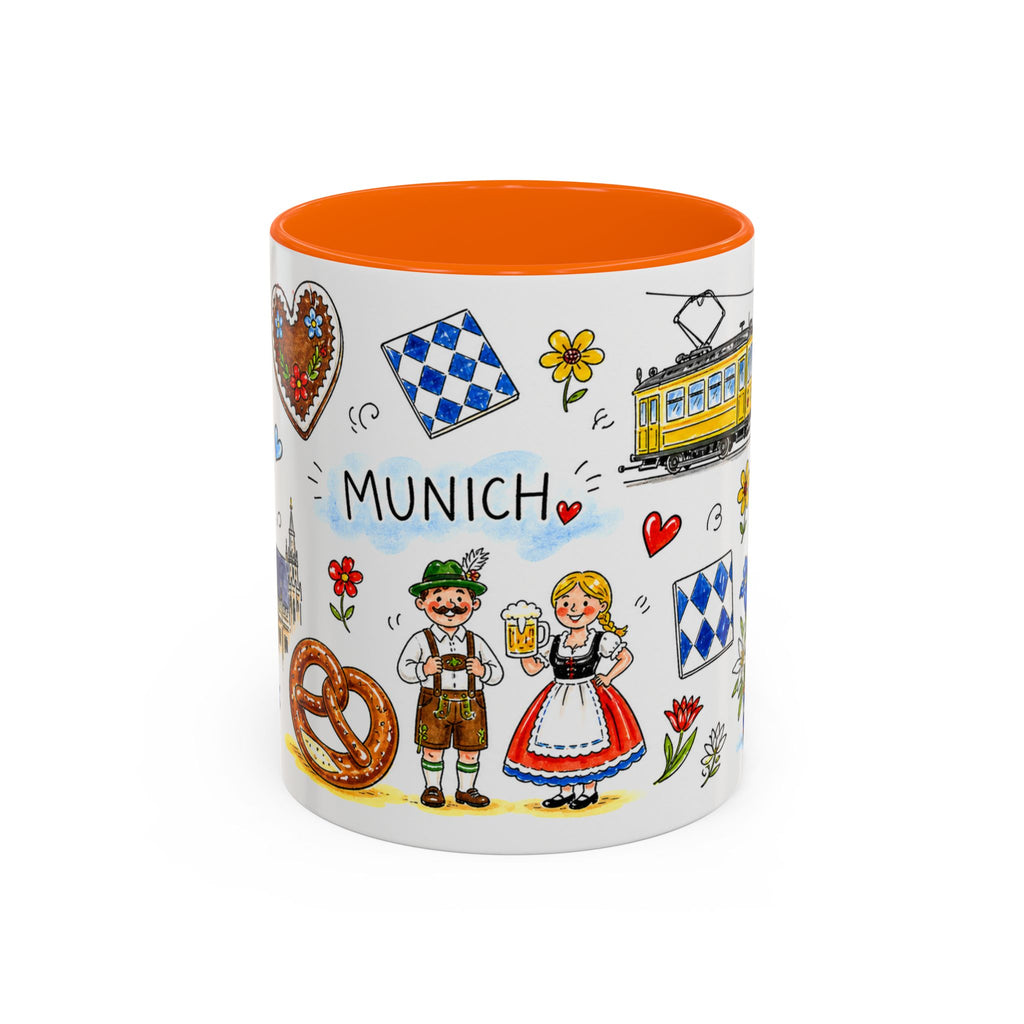 Munich Travel Mug | European City Souvenir Accent Coffee Mug | 11oz 15oz Ceramic Cup