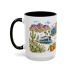 Mesa Illustrated Travel Mug | City Souvenir Accent Coffee Mug | 11oz 15oz Ceramic Cup