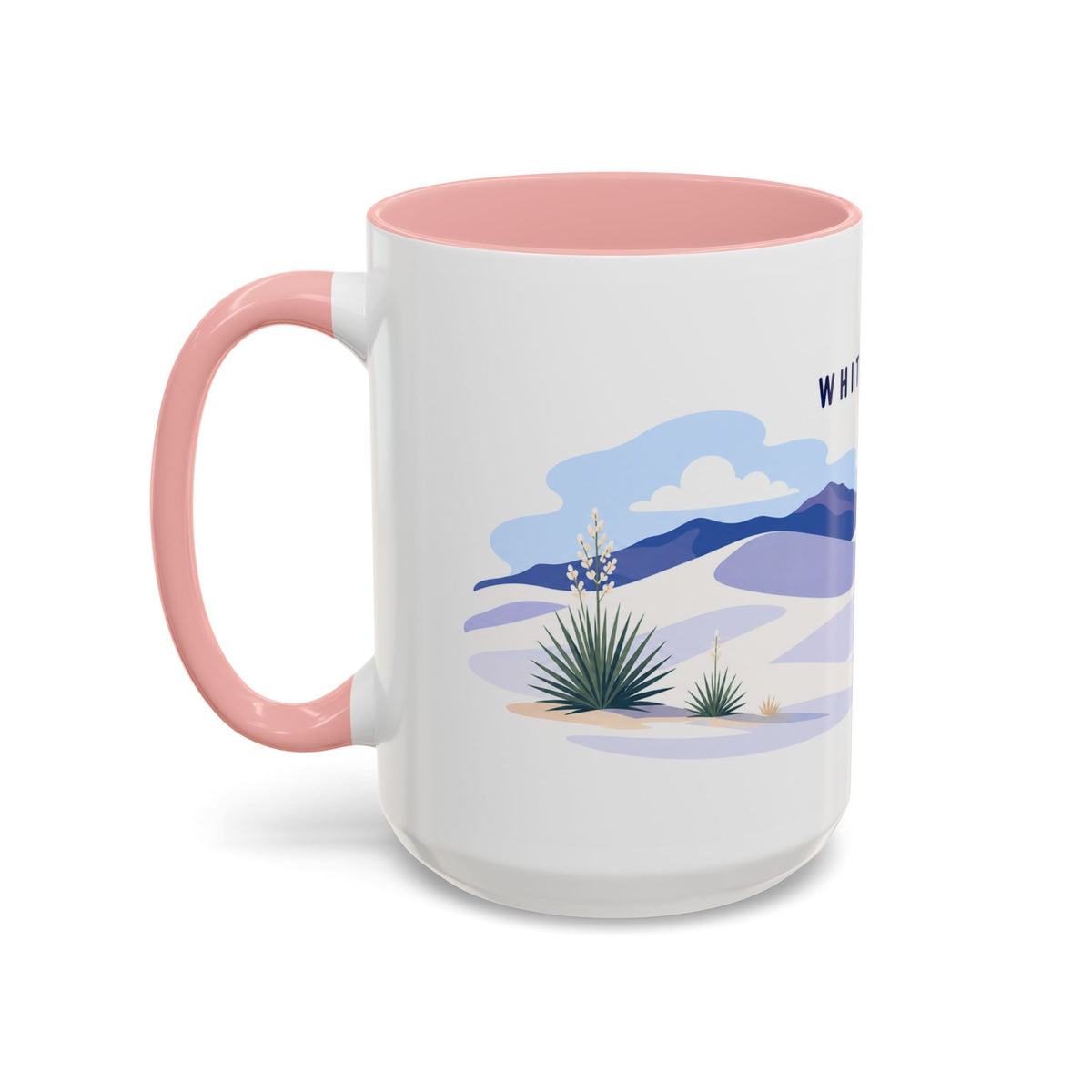 White Sands National Park Coffee Mug | Solid Color Block Park Souvenir | 11oz 15oz Accent Mug