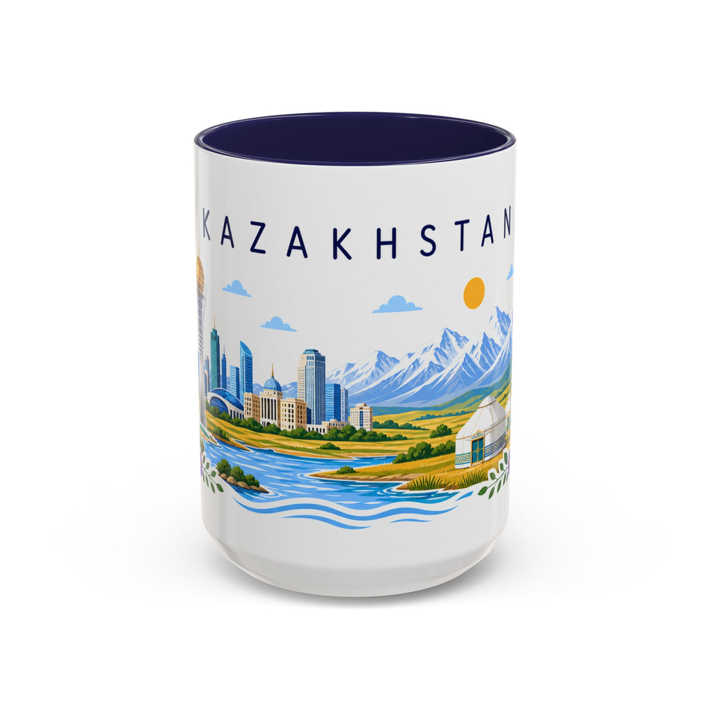 Kazakhstan Coffee Mug | Travel Souvenir Accent Mug | Place Gift Ceramic Cup 11oz 15oz